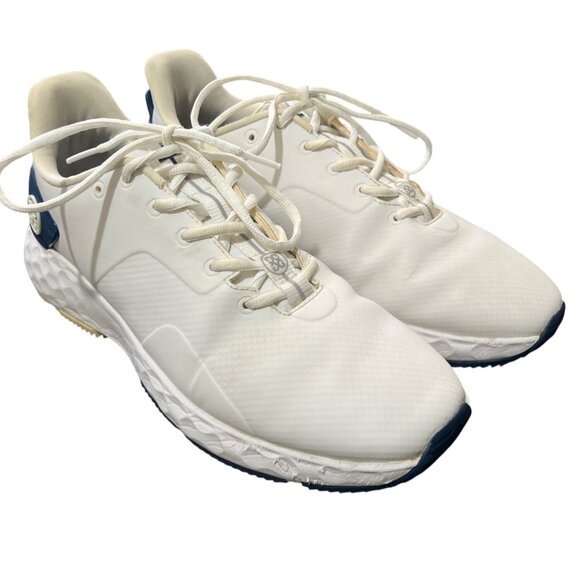 G/Fore MG4+ Mens Golf Shoes Spikeless White Blue G4MS22EF27 Size 10 - Picture 2 of 13